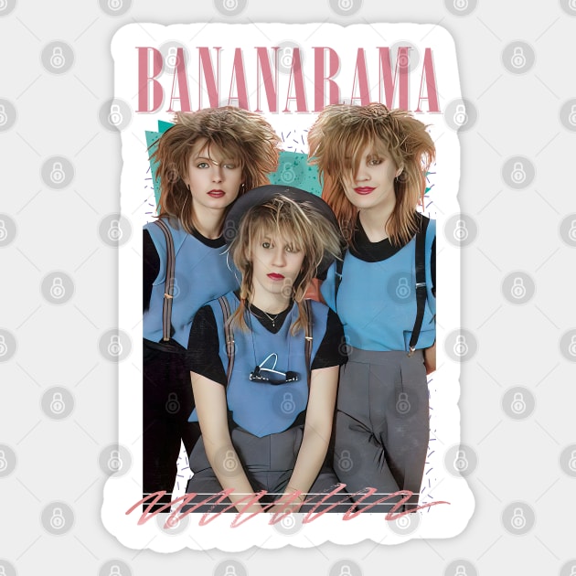 Bananarama - Retro 80s Fan Art Design Sticker by DankFutura